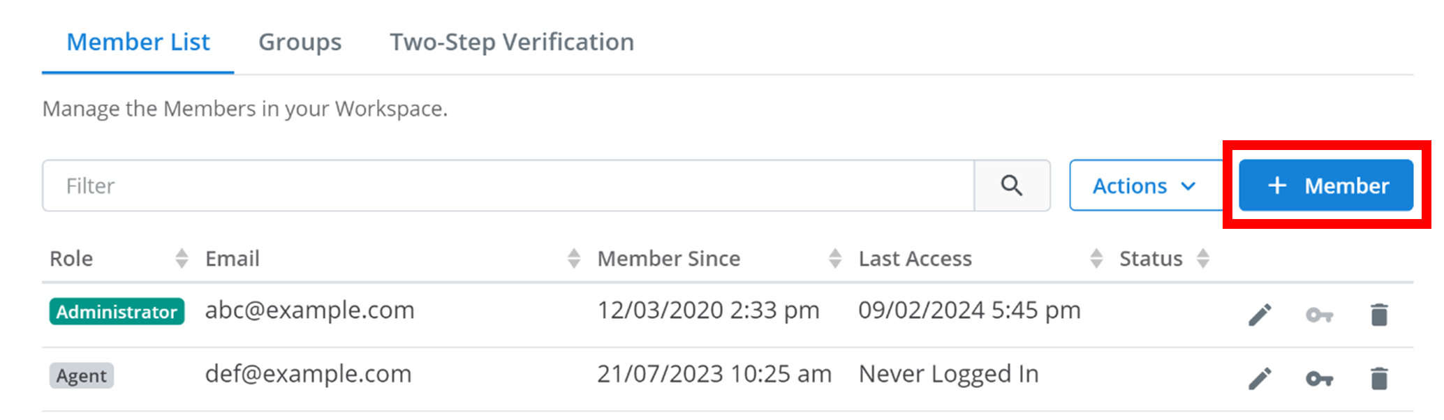 Member Create