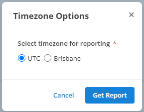Survey Report Timezone Selection